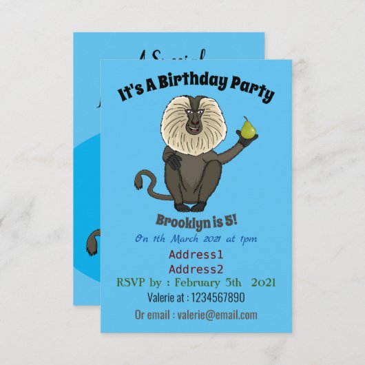 Funny leeuwse makaap cartoon kaart (Voorkant / Achterkant)