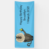 Funny leeuwse makaap cartoon spandoek (Verticaal)