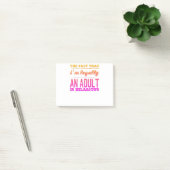 Funny Legally an Adult Hilarious Design Post-it® Notes (Kantoor)