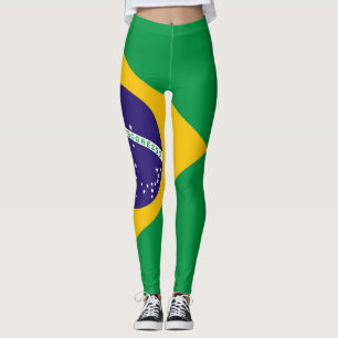 Funny Leggings vlag Brazilië  Super kerstcadeautje