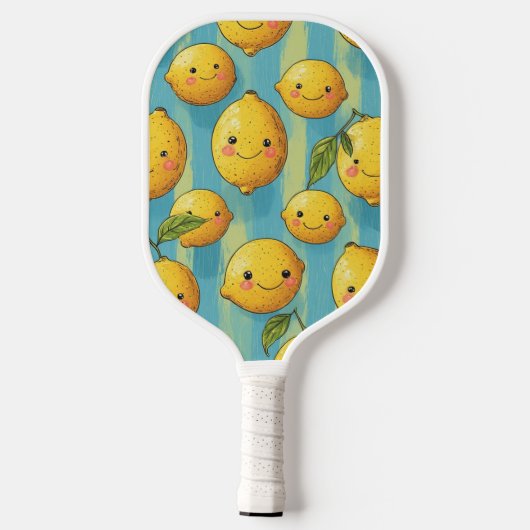 Funny Lemon Faces Pickleball Paddle (Achterkant)