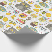 Funny Lemon Pattern Cadeaupapier (Hoek)