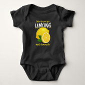 Funny Lemons Gezegde Make Lemonade Romper (Voorkant)
