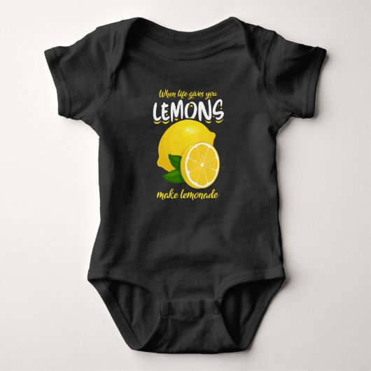 Funny Lemons Gezegde Make Lemonade Romper (Voorkant)