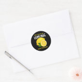 Funny Lemons Gezegde Make Lemonade Ronde Sticker (Envelop)