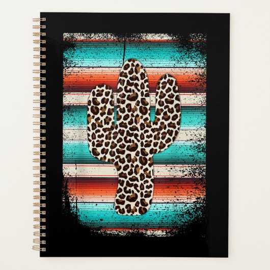 Funny Leopard Cactus Serape Cactus imprimé Turquoi (Devant)