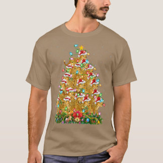 Funny Leopard Lover Matching Santa Leopard Christm T-shirt