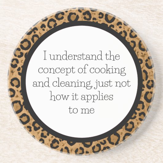 Funny Leopard Onderzetter (Voorkant)