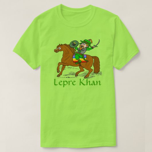 Funny Lepre Khan St Patrick's Day Leprechaun Humor T-shirt (Design voorkant)