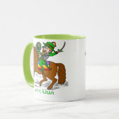 Funny Lepre Khan St Patrick's Day Mok (Voorkant links)