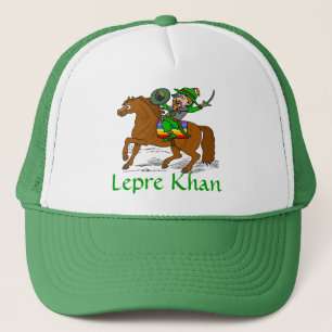 Funny Lepre Khan St Patrick's Day Trucker Pet