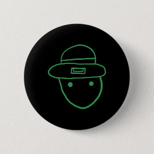 Funny Leprechaun Amateur Sketch Meme Irish St Patr Ronde Button 5,7 Cm