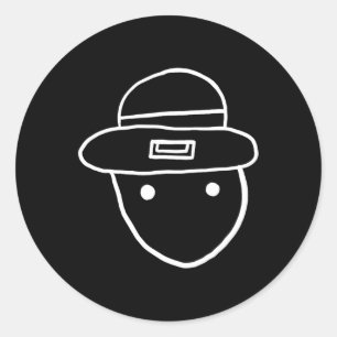 Funny Leprechaun Amateur Sketch Meme Irish St Patr Ronde Sticker