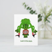 Funny Leprechaun Briefkaart (Staand voorkant)