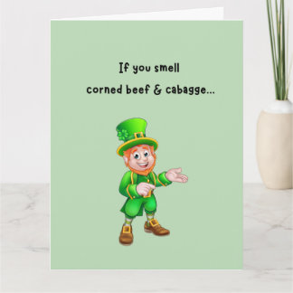 Funny Leprechaun Fart St. Patrick's Day Kaart