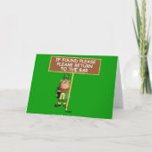 Funny leprechaun kaart (Achterkant)