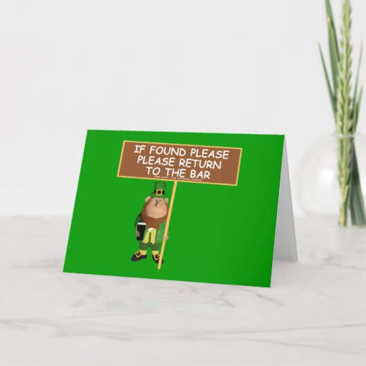 Funny leprechaun kaart (Voorkant)