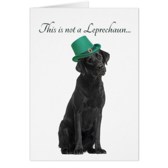 Funny Leprechaun Lab Card (Voorkant)