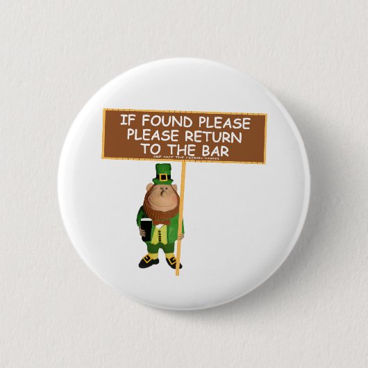 Funny leprechaun ronde button 5,7 cm (Voorkant)