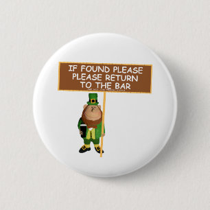 Funny leprechaun ronde button 5,7 cm