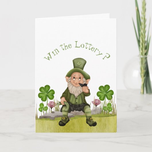 Funny Leprechaun St. Patrick's Day Greeting Kaart (Voorkant)