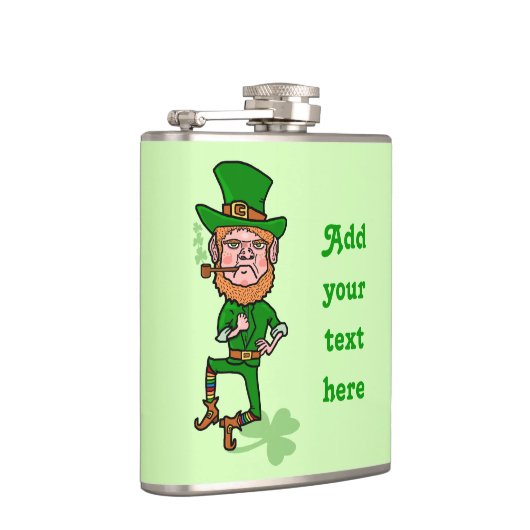 Funny Leprechaun St Patricks Day Persoonlijk Heupfles (Rechts)