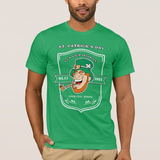 Funny Leprechaun St. Patrick's Day T-shirt (Voorkant)