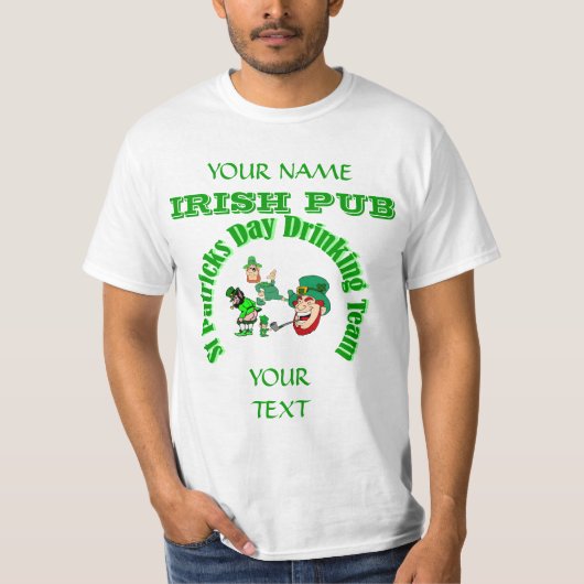 Funny leprechaun St Patrick's T-shirt (Voorkant)