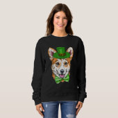 Funny Leprechauns Corgi 2022 St Pattys Day for Dog Trui (Voorkant volledig)