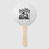 Funny Less Talk More Golfing Typography Handwaaier (Voorkant)