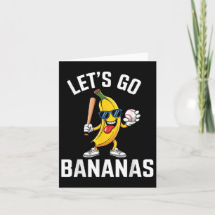 Funny Lets Go Bananas Schattigee Banaan Fruit Love Kaart