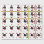 Funny Let's Go! for a Walk Pekingese Dog (black) Cadeaupapier (Vlak)