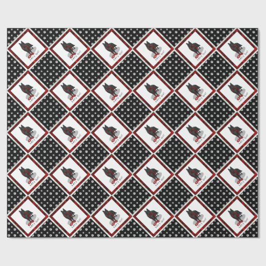 Funny Let's Go! Walk Belgian Sheepdog (black 1) Cadeaupapier (Vlak)