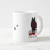Funny Let's Go! Walk Belgian Sheepdog (black 1) Extra Grote Beker (Voorkant rechts)