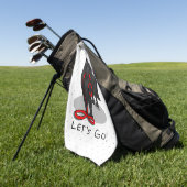 Funny Let's Go! Walk Belgian Sheepdog (black 1) Golfhanddoek (Groen)