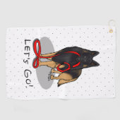 Funny Let's Go! Walk Belgian Tervuren (original) Golfhanddoek (Horizontaal)
