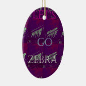 Funny Lets Go Zebra Hakuna Matata motif Design Co Keramisch Ornament (Rechts)