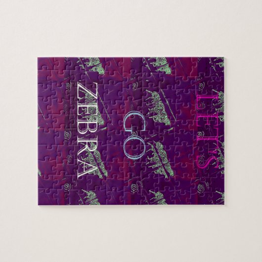 Funny Lets Go Zebra Hakuna Matata motif Design Co Legpuzzel (Horizontaal)