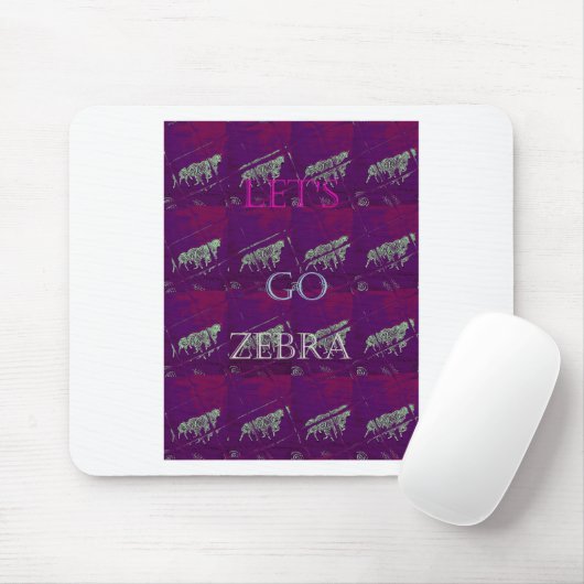 Funny Lets Go Zebra Hakuna Matata motif Design Co Muismat (Met muis)