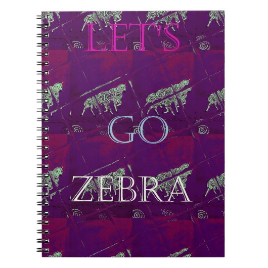 Funny Lets Go Zebra Hakuna Matata motif Design Co Notitieboek (Voorkant)