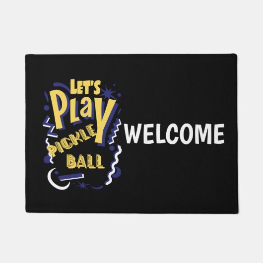 Funny Let's Play Pickleball Party Design Deurmat (Voorkant)