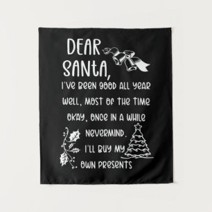 Funny Letter to Santa kerstcadeautjes Wandkleed