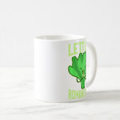 Funny Lettuce Romaine Calm Meditation Yoga Zen  Koffiemok (Voorkant rechts)