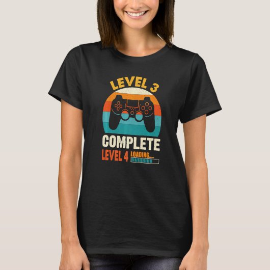 Funny Level 3 Complete Retro Celebrate 3e T-shirt (Voorkant)