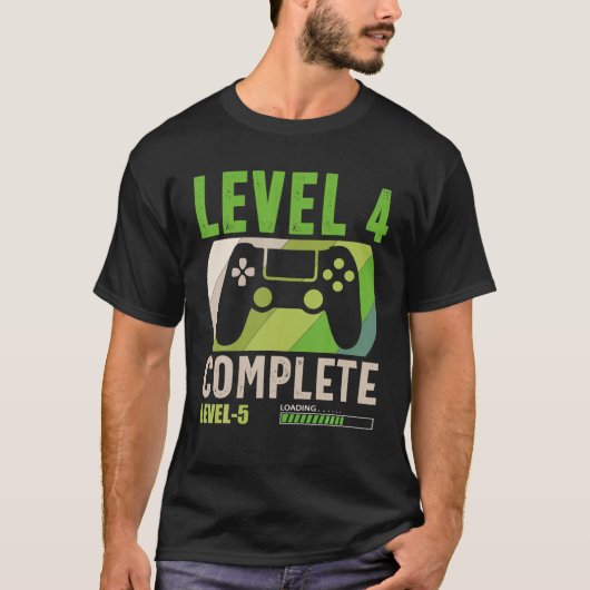 Funny Level 4 Complete Level 5 Loading Gamers 4Th T-shirt (Voorkant)