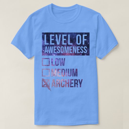 Funny level of Awesomeness Low Archery Archer T-shirt (Design voorkant)