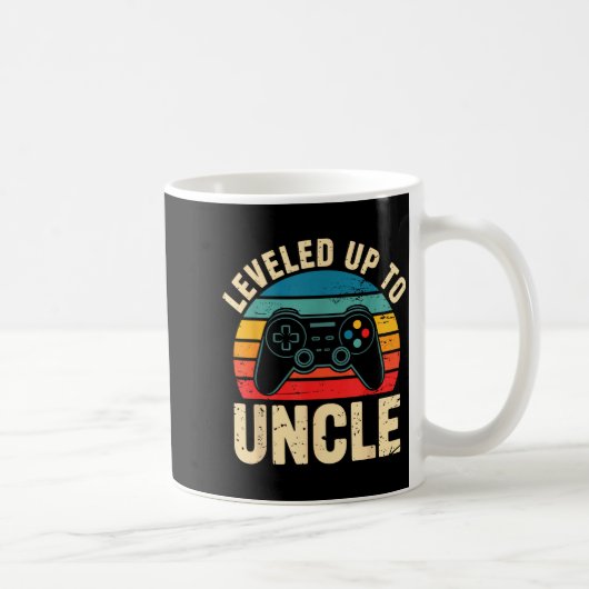 Funny Leveled Up To Uncle Video Gamers Gaming Cute Koffiemok (Rechts)