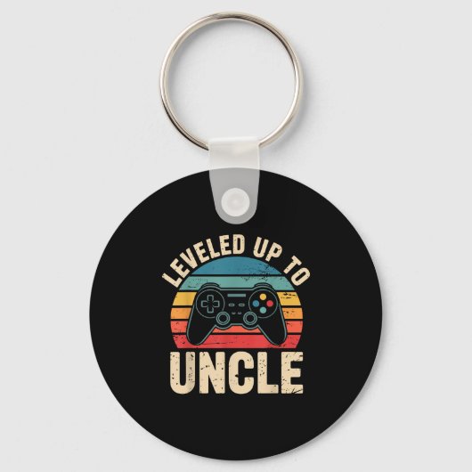 Funny Leveled Up To Uncle Video Gamers Gaming Cute Sleutelhanger (Voorkant)