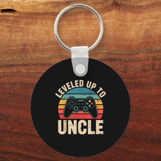 Funny Leveled Up To Uncle Video Gamers Gaming Cute Sleutelhanger (Voorkant)