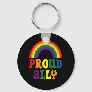 Funny LGBT Rainbow Pride Proud Ally Gift Sleutelhanger